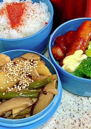 鶏と揚げの煮物弁当^_^タロの弁当126-レシピのメイン写真