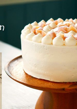 スポンジケーキ・桃のショートケーキ※動画-レシピのメイン写真