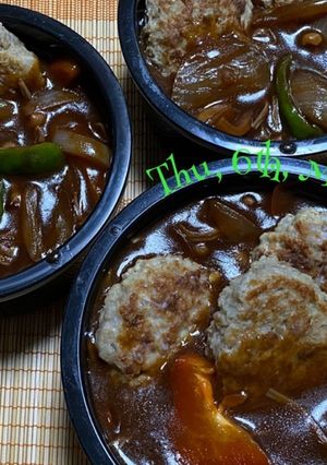 デミバーグ丼弁当-レシピのメイン写真