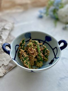 ささっとあと一品!オクラのごま和え-レシピのメイン写真