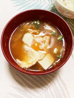 キムチと卵のスープ-レシピのメイン写真