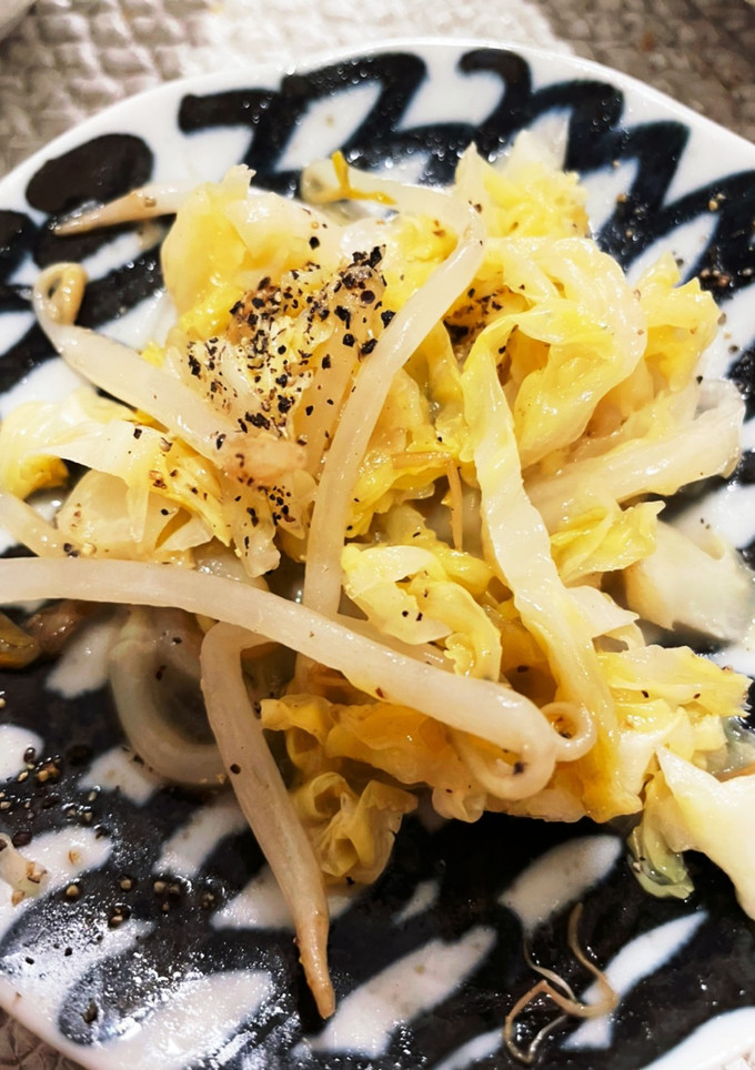 肉無し。モヤシとキャベツのシーザー蒸し-レシピのメイン写真