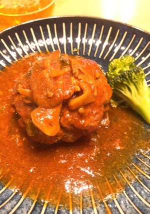 【備忘録】圧力鍋で作る煮込みハンバーグ-レシピのメイン写真