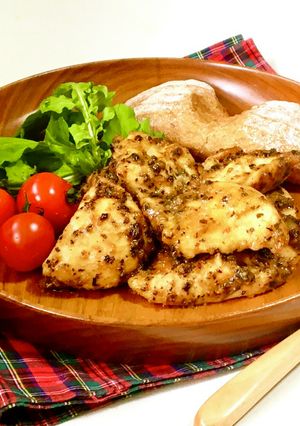 鶏胸肉のハニーセサミバジルソース炒め♪-レシピのメイン写真