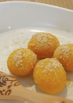 簡単！かぼちゃきなこ団子　離乳食に-レシピのメイン写真