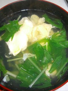 しゃきしゃき水菜のかきたま汁-レシピのメイン写真