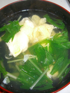 しゃきしゃき水菜のかきたま汁-レシピのメイン写真