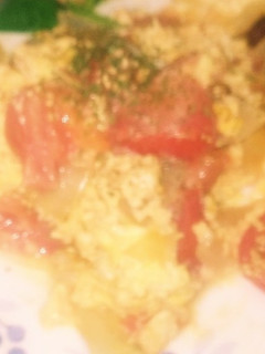トマトと玉ねぎのバタースクランブルegg-レシピのメイン写真