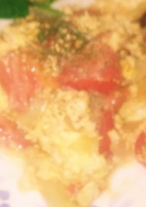 トマトと玉ねぎのバタースクランブルegg-レシピのメイン写真
