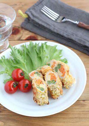 お弁当に◎彩り野菜の豚巻きフライ-レシピのメイン写真