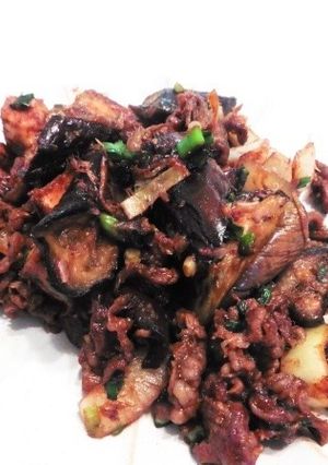 牛肉と厚揚げとなすの味噌炒め-レシピのメイン写真