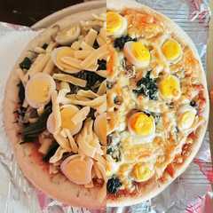 รูปของ ちりめんじゃこと大葉の明太子ピザ