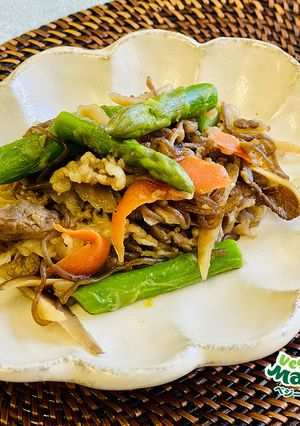 【ちょい足し】アスパラのすき焼き風煮-レシピのメイン写真