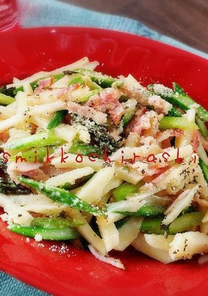 超ウマ 旬のアスパラのバターチーズ炒め-レシピのメイン写真