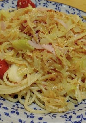 キャベツと小エビのパスタ-レシピのメイン写真