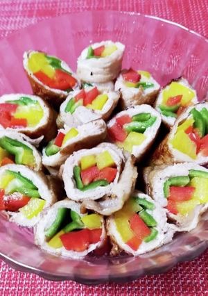 豚バラカラフル巻き☆レモン塩ダレで!-レシピのメイン写真
