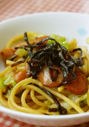 【簡単・美味】塩昆布スパゲッティ-レシピのメイン写真