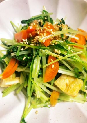 簡単レンチン水菜のお浸し-レシピのメイン写真