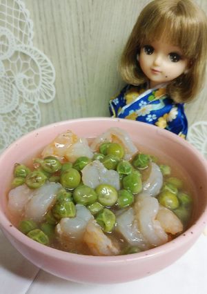 リカちゃん♡えんどう豆と海老♡白だし餡-レシピのメイン写真