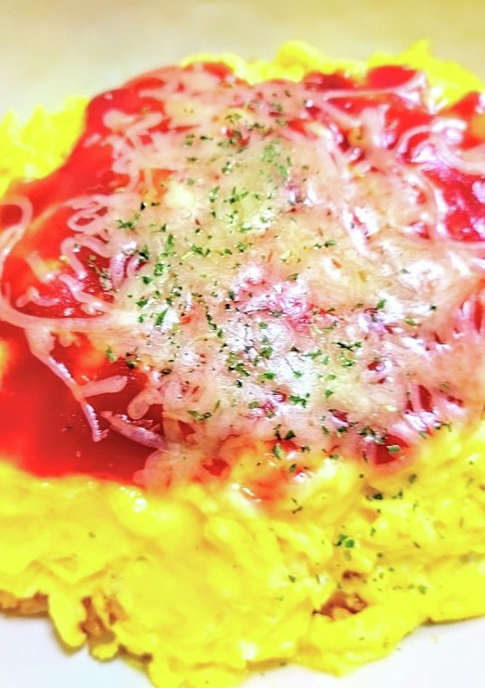 とろとろ半熟卵の　チーズオムライス-レシピのメイン写真