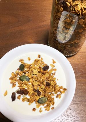簡単！シナモングラノーラ vegan-レシピのメイン写真
