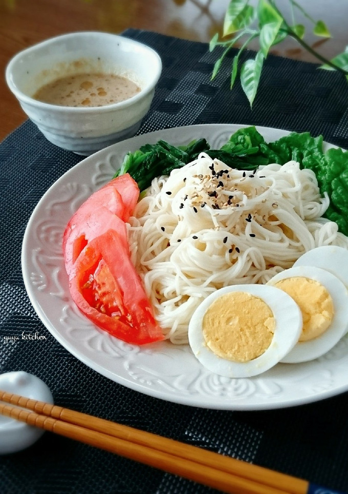 さっぱりコク旨☆簡単胡麻だれ素麺。-レシピのメイン写真
