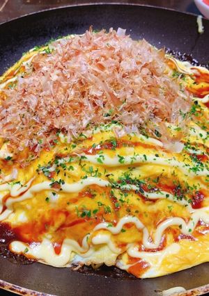 フライパンのまま食卓へ!オムそば♡-レシピのメイン写真