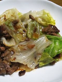 牛肉とレタスのオイスターソース炒め-レシピのメイン写真