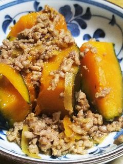 かぼちゃとひき肉のそぼろ煮-レシピのメイン写真