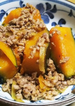 かぼちゃとひき肉のそぼろ煮-レシピのメイン写真