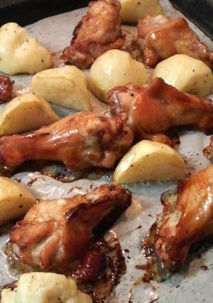 簡単☆鶏手羽元とじゃがいものオーブン焼き-レシピのメイン写真