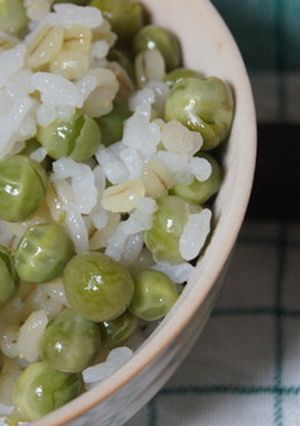 春の味わい　えんどう豆　豆ごはん-レシピのメイン写真