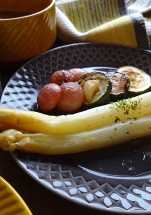 茹でより美味しいホワイトアスパラの蒸焼き-レシピのメイン写真