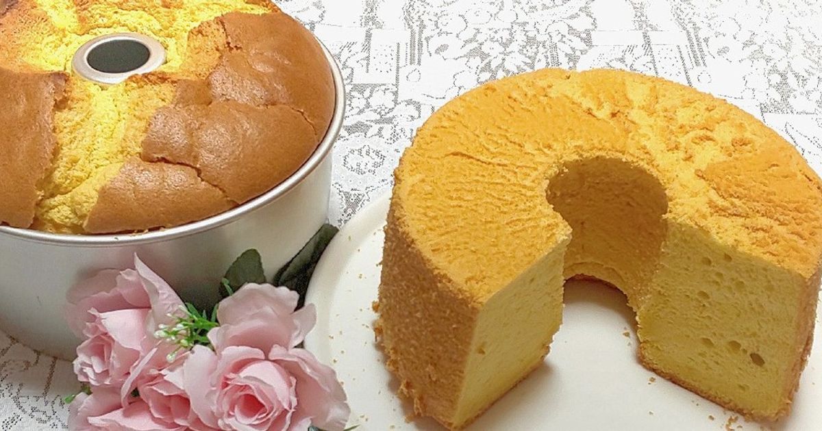 21cmの型で作るバニラシフォンケーキ！ by 及川真愛弥 【クックパッド