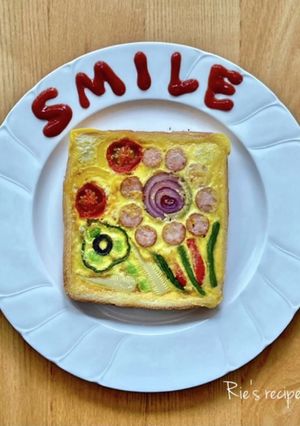 お絵かきトースト✿おうち時間を楽しもう♡-レシピのメイン写真