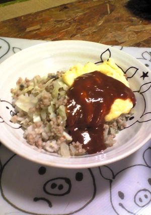 なんちゃってオムレツご飯(^_-)-☆-レシピのメイン写真