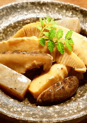 発酵筍（メンマ）・椎茸・蒟蒻の煮物-レシピのメイン写真