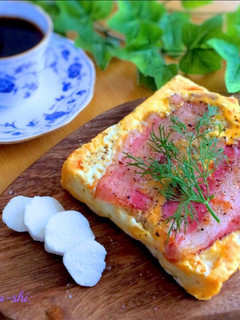 カリカリベーコン&チーズの卵焼きトースト-レシピのメイン写真