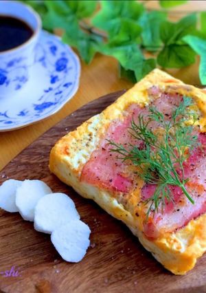 カリカリベーコン&チーズの卵焼きトースト-レシピのメイン写真