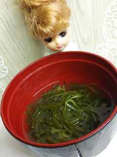 リカちゃん♡切り昆布めかぶ海藻スープζζ-レシピのメイン写真