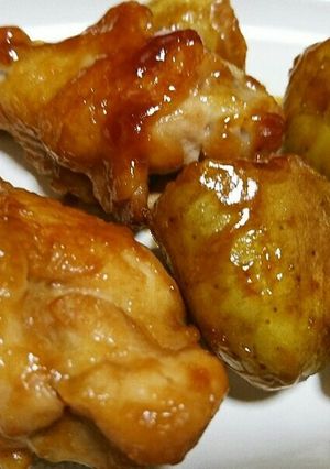じゃがいもと鶏手羽元の甘辛炒め煮-レシピのメイン写真