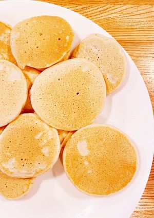 時短！ポリ袋でモチモチきなこホットケーキ-レシピのメイン写真