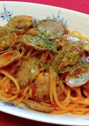 ボンゴレ・ロッソ風パスタ-レシピのメイン写真