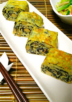 ひじきの煮物で☆玉子焼き-レシピのメイン写真