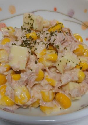 簡単！ツナコーンチーズのからしマヨ和え-レシピのメイン写真
