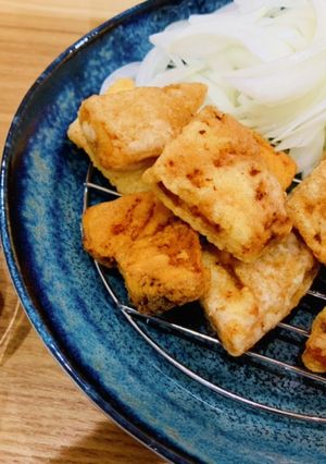 にんにく醤油&玉ねぎでメカジキの竜田揚げ-レシピのメイン写真