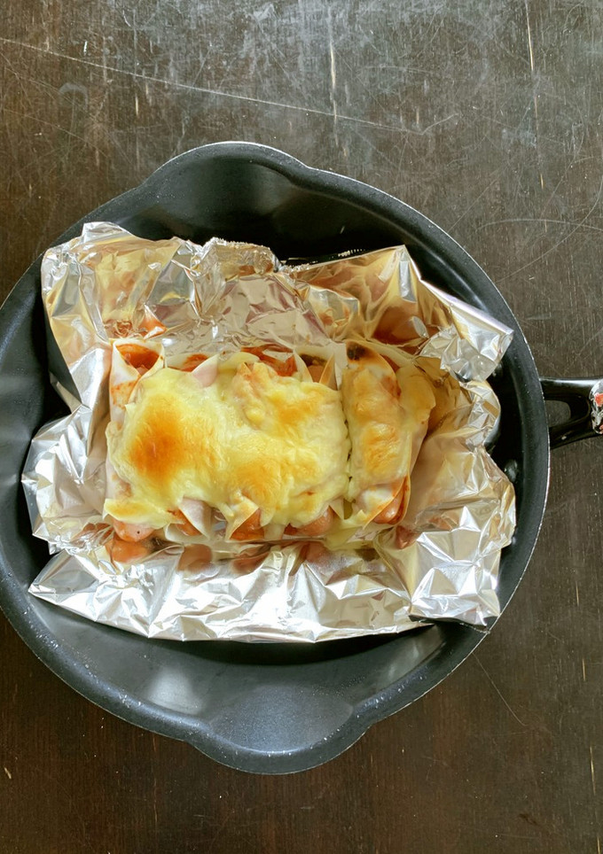 キムチー＆ソーセージ！餃子の皮巻焼き-レシピのメイン写真