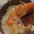 簡単!リボン野菜の豆乳ぽんしゃぶ鍋★