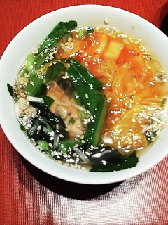 糖質制限 鯖とキムチのスープ ダイエット-レシピのメイン写真