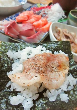 オッサンの手巻き寿司に豚バラ-レシピのメイン写真